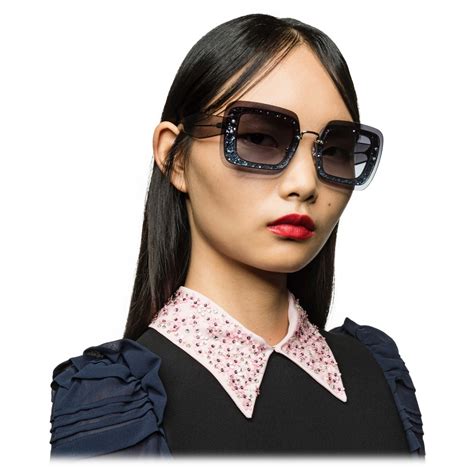 miu miu glitter eyeglass frames|miu square sunglasses.